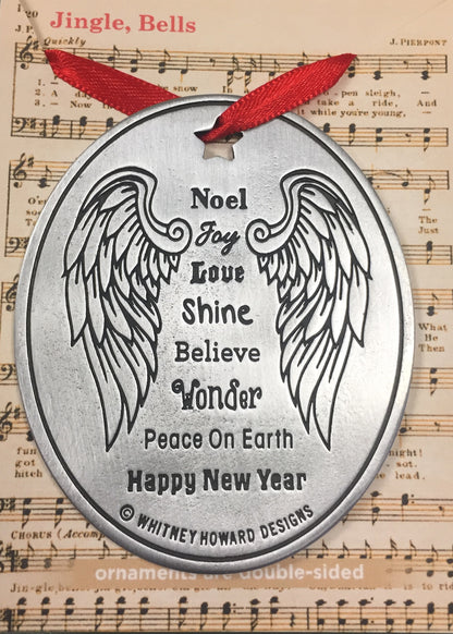 Angel Holiday Ornament on jingle bells music